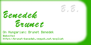 benedek brunet business card